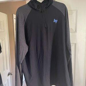 2xl Air Force pullover. Black and gray with blue AF logo